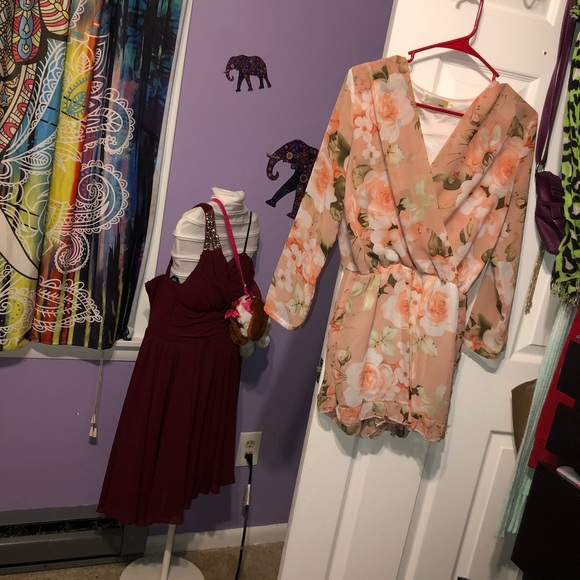 PINK FLORAL ROMPER - Picture 4 of 5